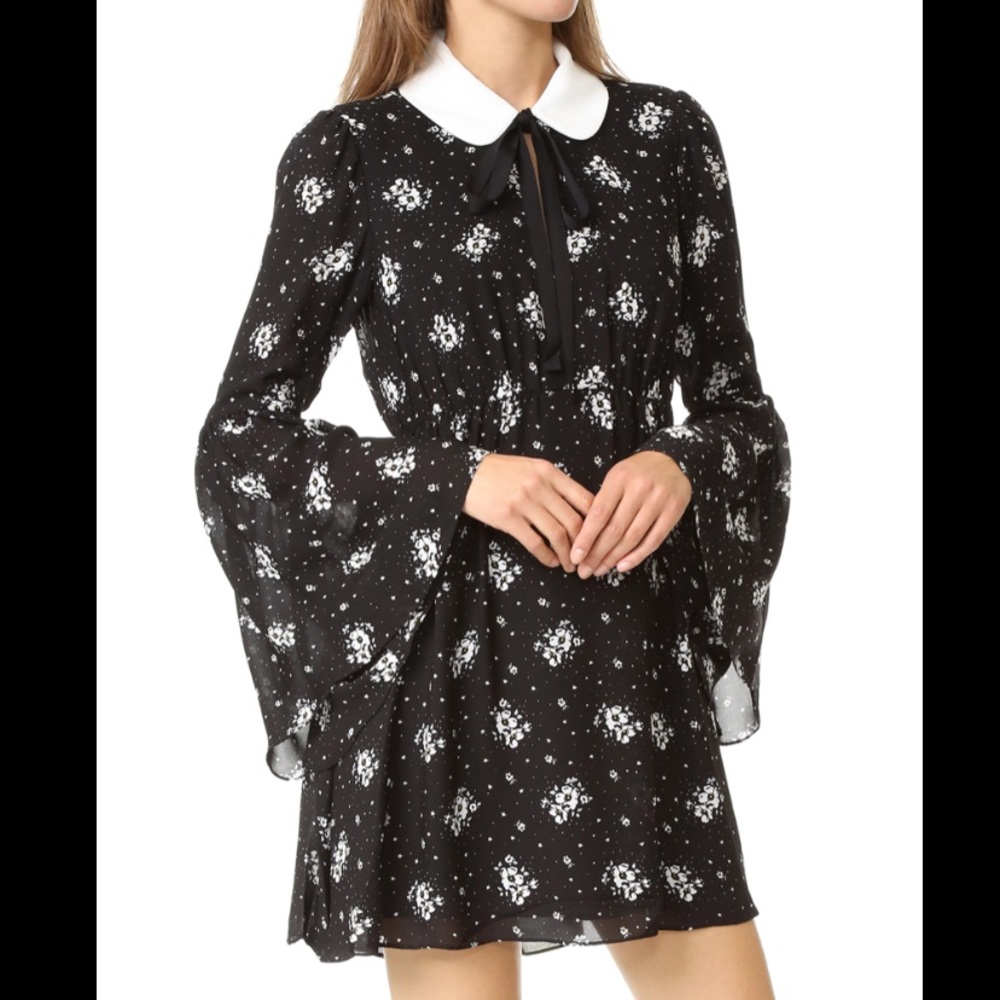 COPY - Cinq a sept lily long sleeve printed mini dress. Size 2